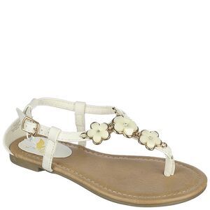White Flowers Flip Flop Thong Girls Flat Girls Sandals Kids SIZE 10 Summer Flats
